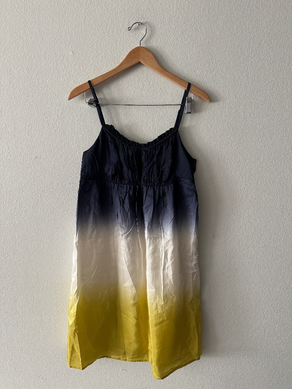 LOFT Silk Ombre Spaghetti Strap Empire Dress Women's Size 6